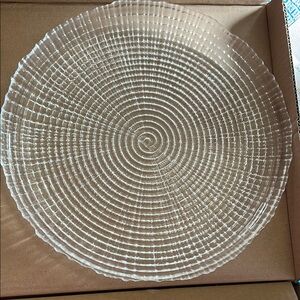 Pampered Chef Shimmering Glass Round Platter